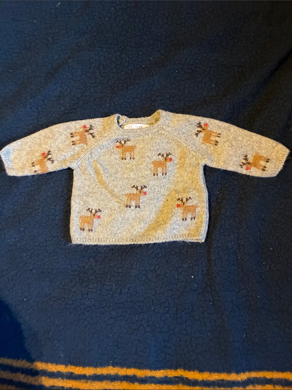 Zara gray Reindeer Knit Sweater